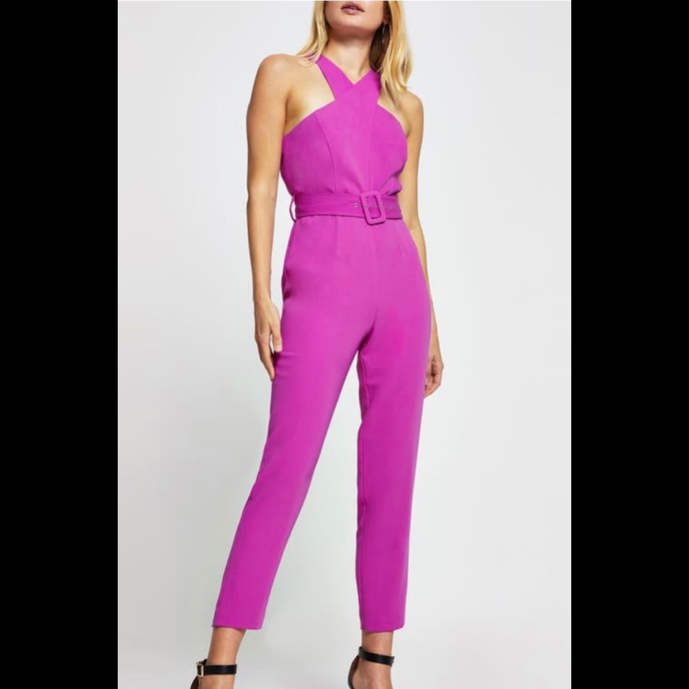 Wrap Neck Sleeveless Jumpsuit